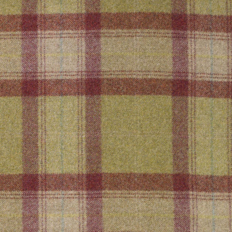Beige with Pink and Blue Plaid Check Coating