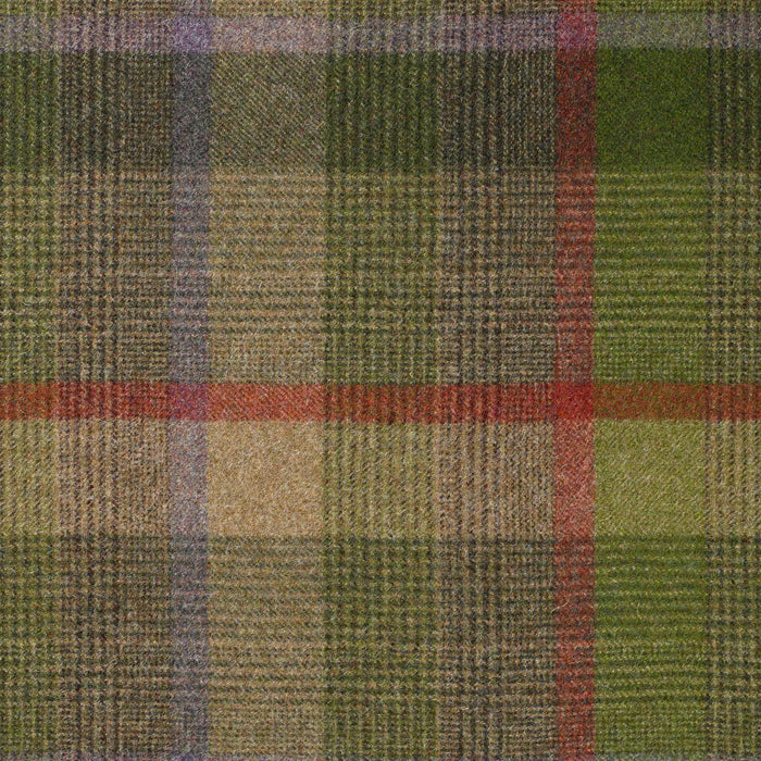 Moss Green with Beige and Brown Check Coating