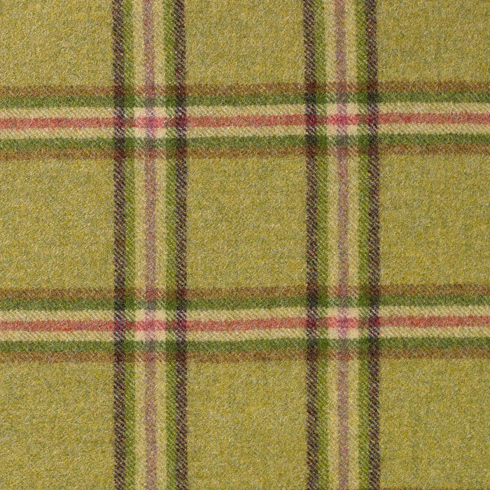 Light Green with Purple, Beige, Heather and Pink Plaid Check Coating