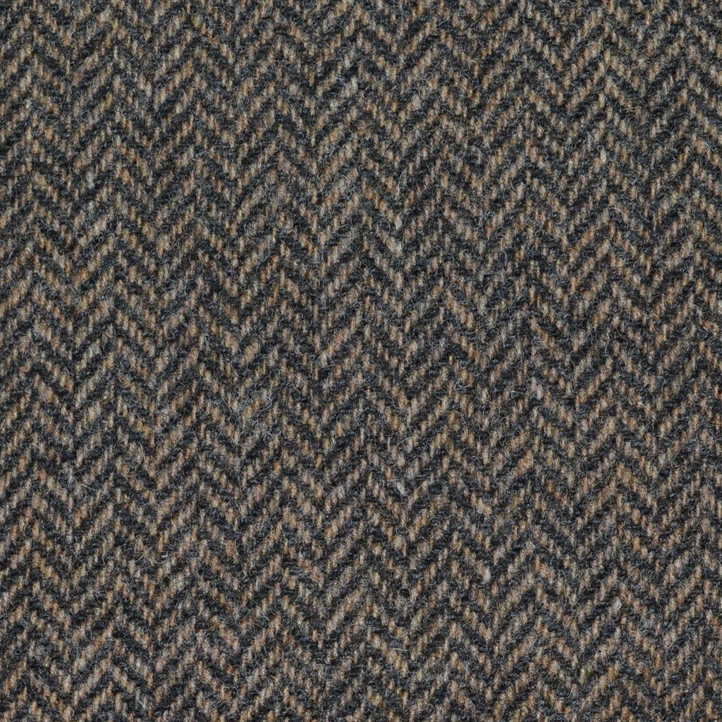 Brown Herringbone Lambswool Tweed