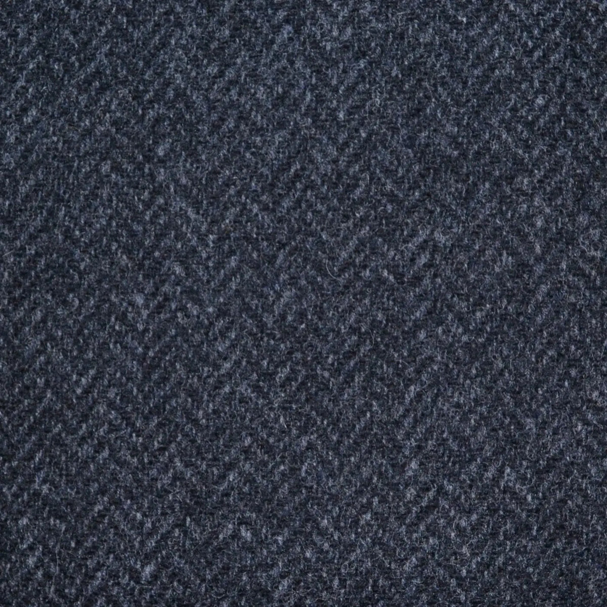 Dark Grey Herringbone Lambswool Tweed