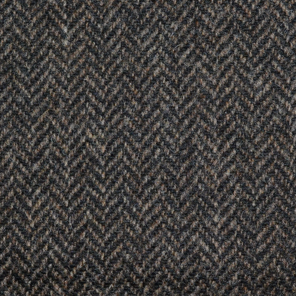 Brown/Black Herringbone Lambswool Tweed