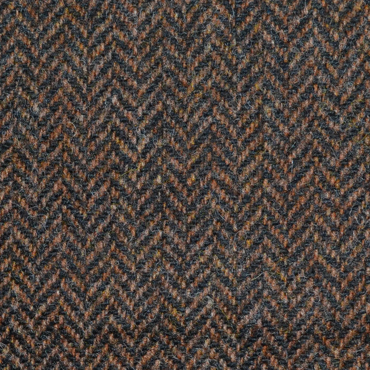 Tobacco Herringbone Lambswool Tweed