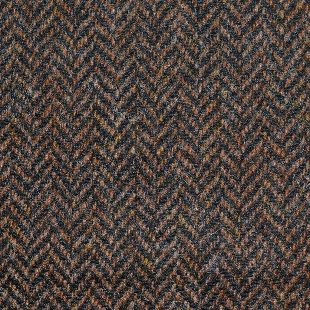 Tobacco Herringbone Lambswool Tweed