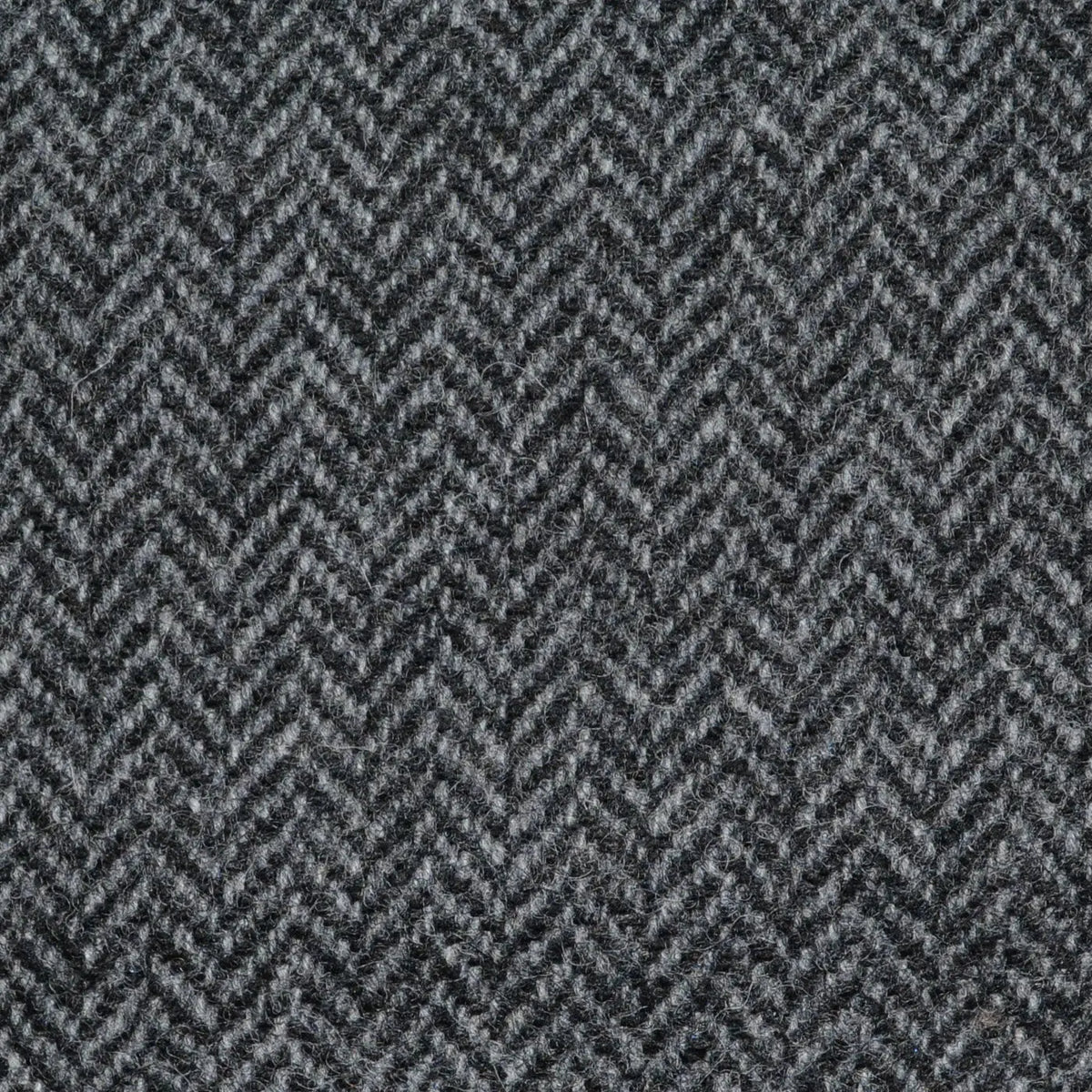 Medium Grey Herringbone Lambswool Tweed