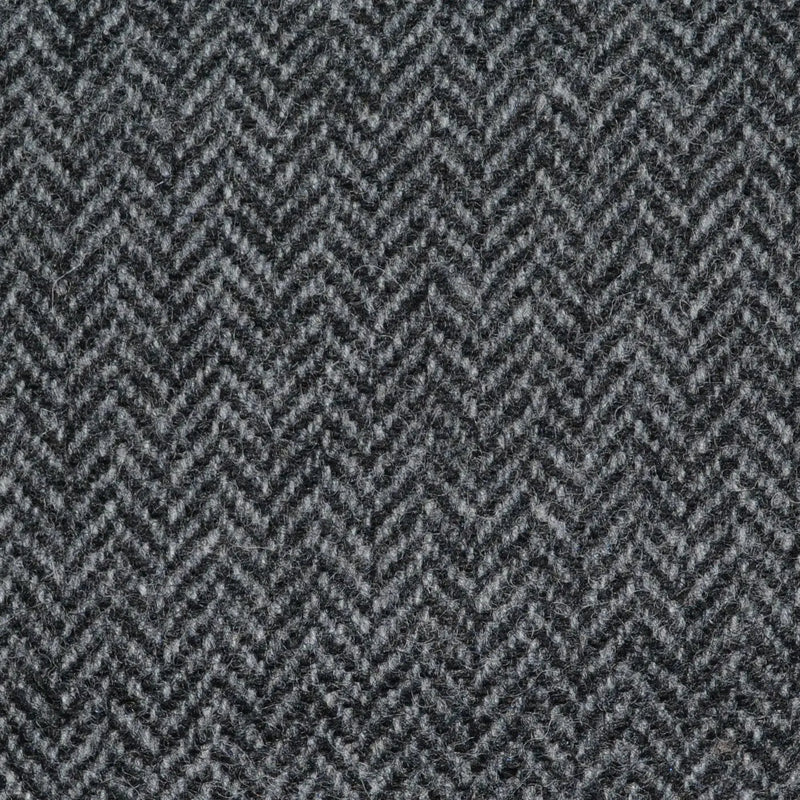 Medium Grey Herringbone Lambswool Tweed