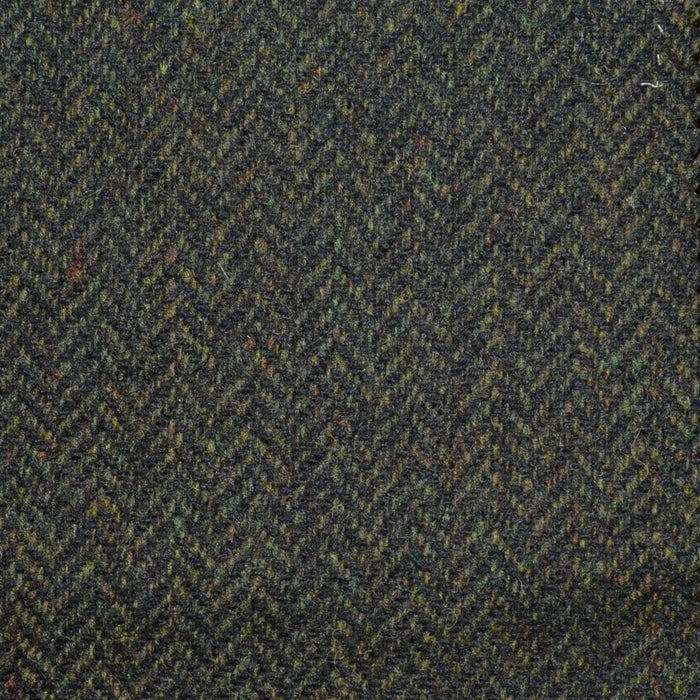 Dark Green Herringbone Lambswool Tweed