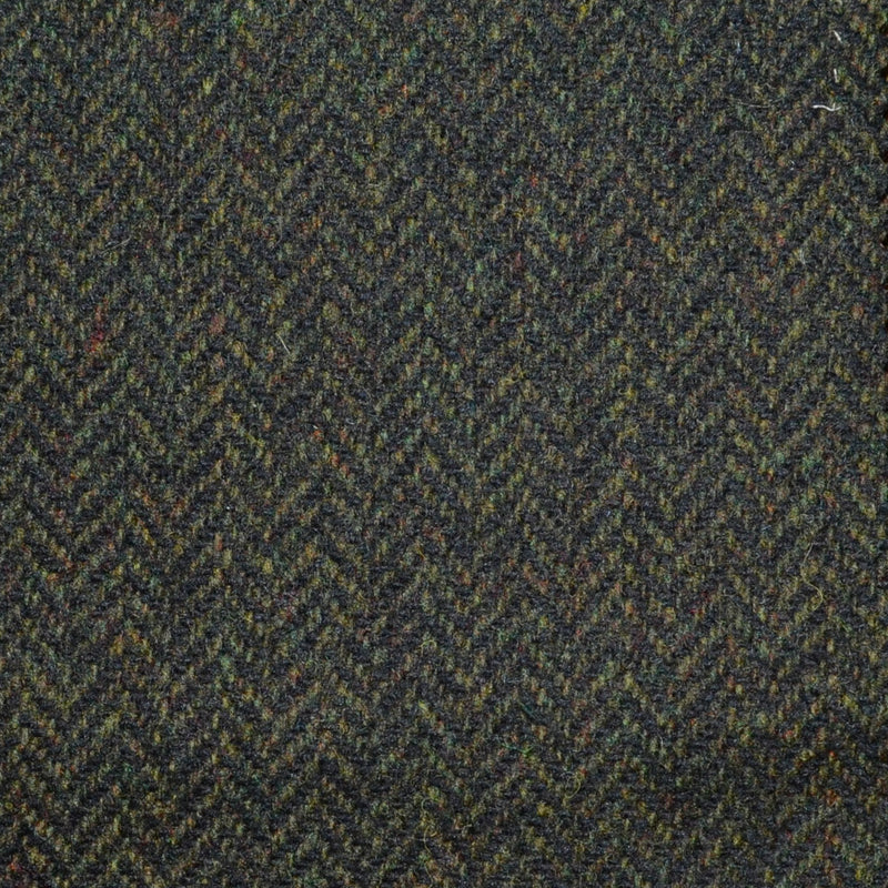 Dark Green Herringbone Lambswool Tweed