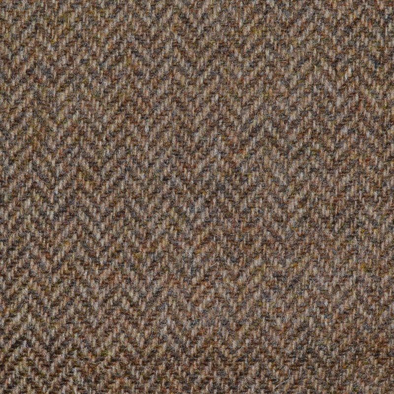 Light Brown Herringbone Lambswool Tweed