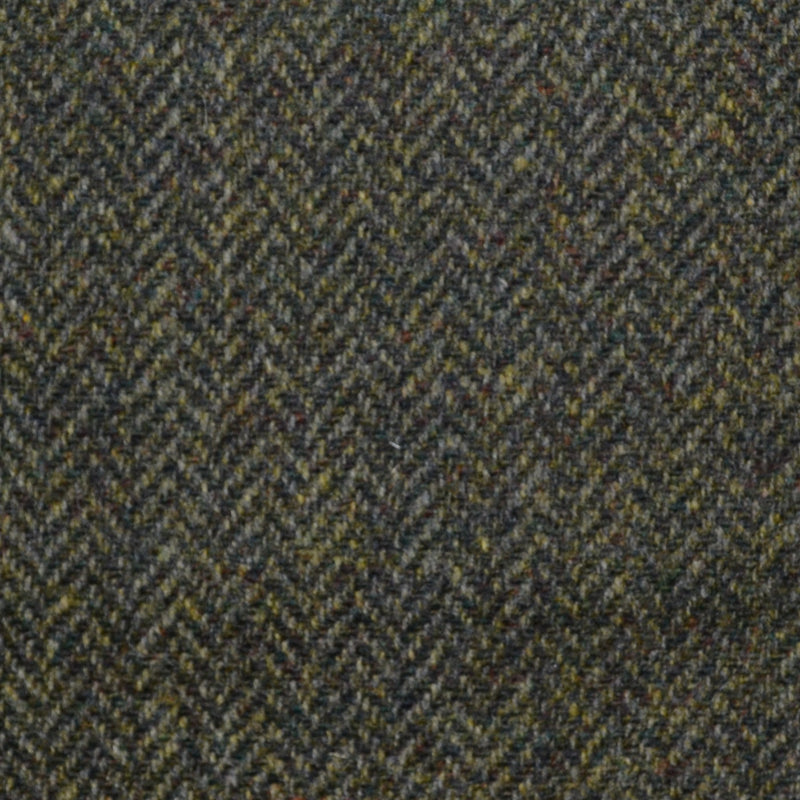 Moss Green Herringbone Lambswool Tweed