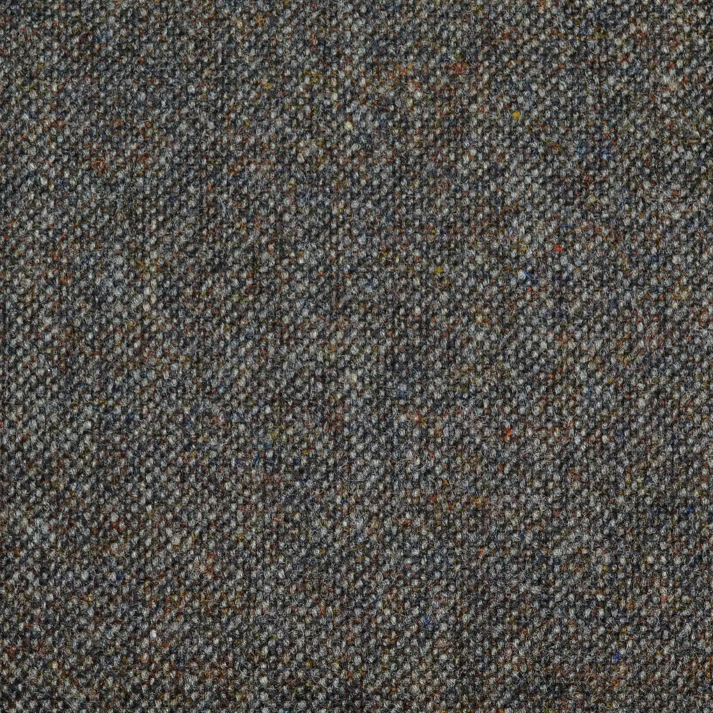 Dark Brown Salt & Pepper Donegal Lambswool Tweed