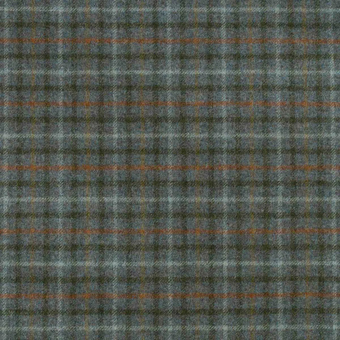 Blue with Green, Blue & Pink Plaid Check Coating