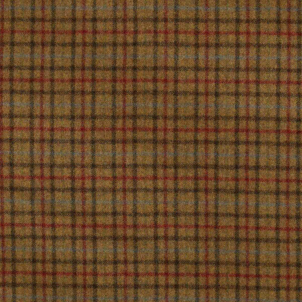 Sand with Brown & Red & Blue Plaid Check Coating