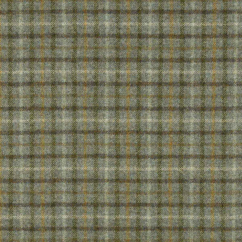 Blue with Green, Tan & Brown Plaid Check Coating