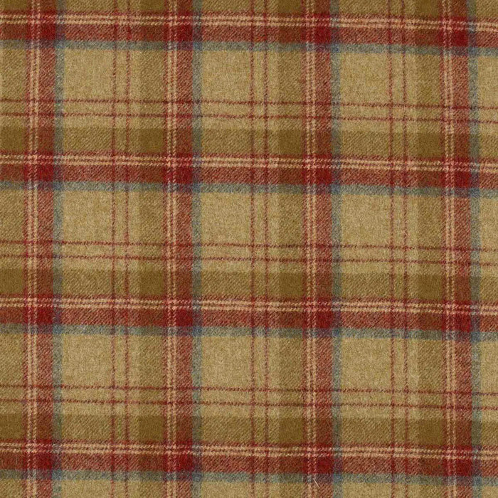 Beige with Green, Red & Blue Plaid Check Coating