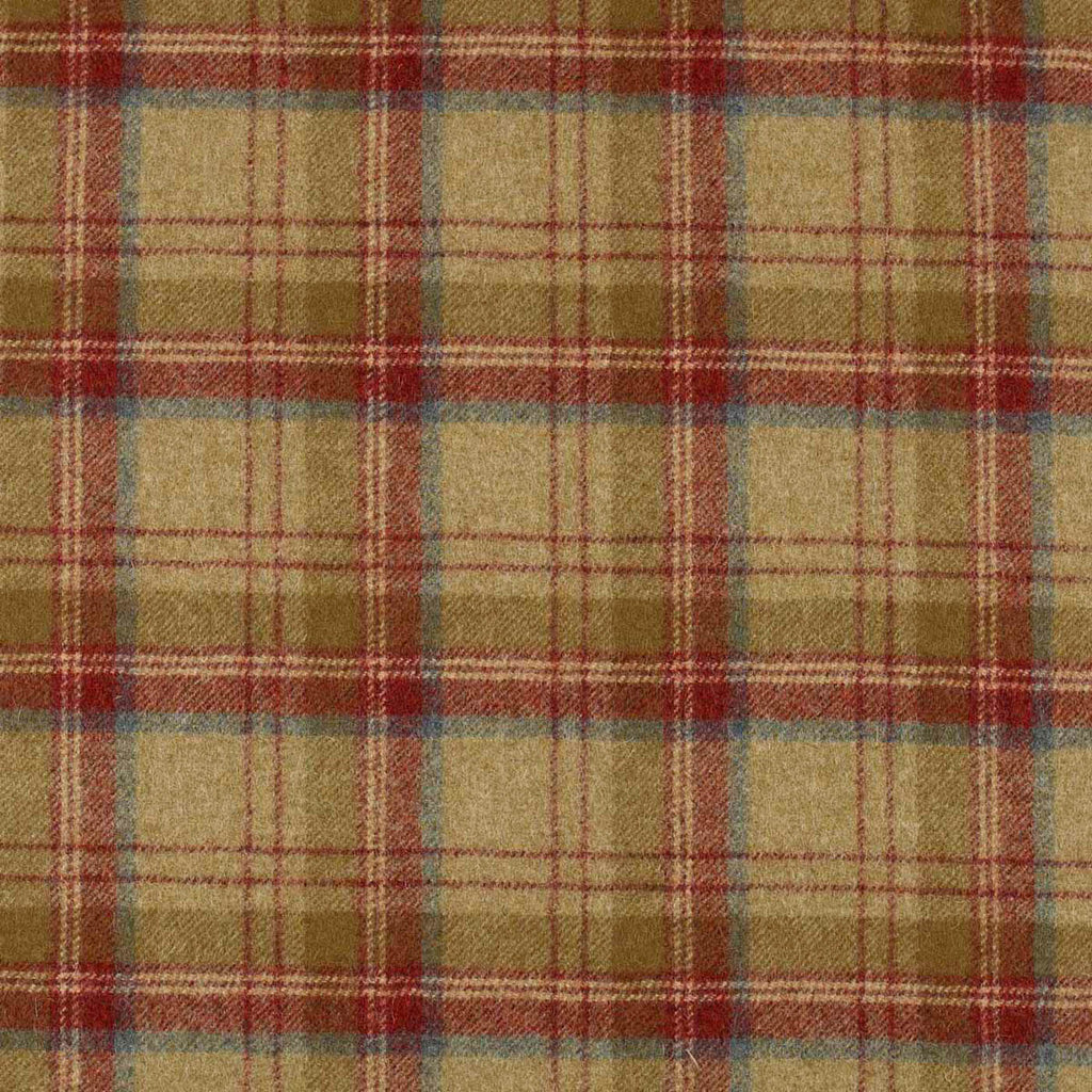 Beige with Green, Red & Blue Plaid Check Coating
