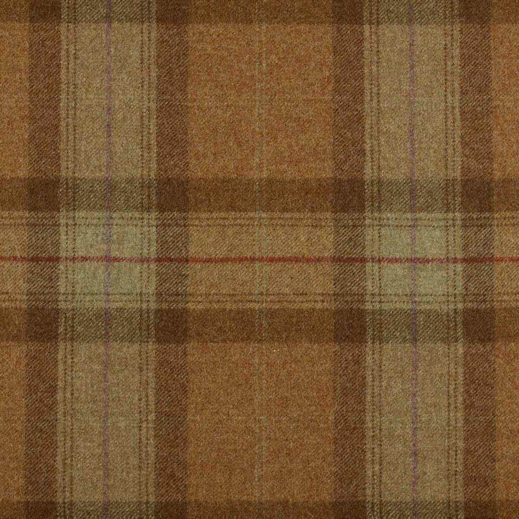 Green with Brown & Pink Plaid Check Coating