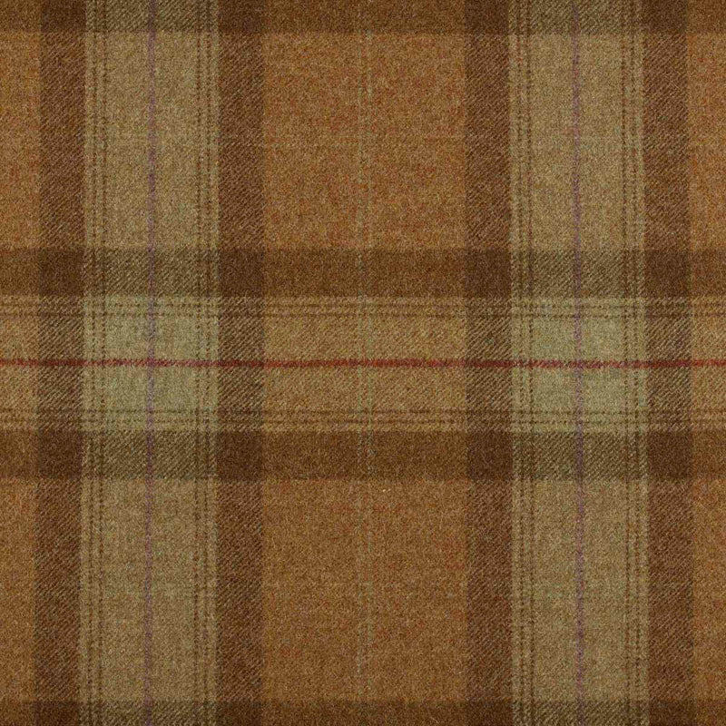 Green with Brown & Pink Plaid Check Coating