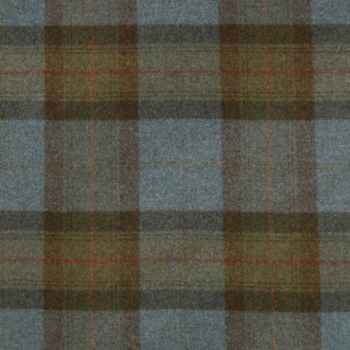 Blue with Blue, Brown & Pink Plaid Check Coating