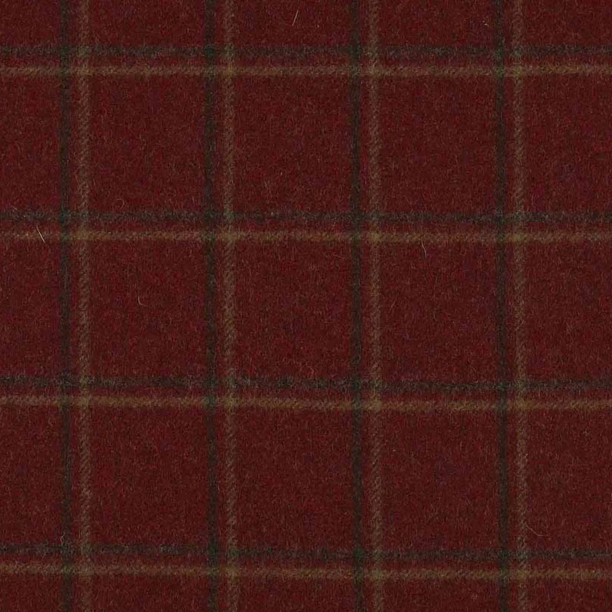 Red with Tan & Brown Plaid Check Coating