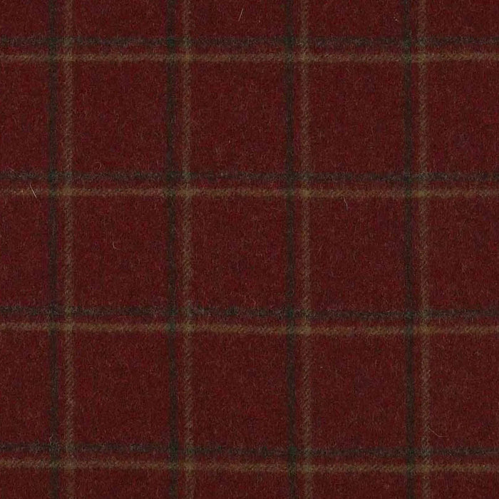 Red with Tan & Brown Plaid Check Coating
