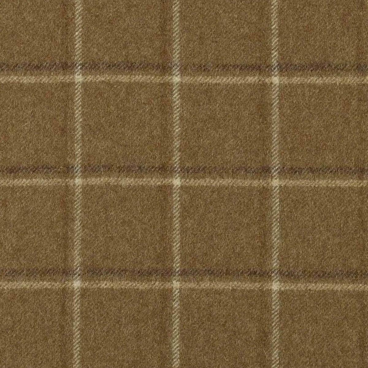 Sand with  with Brown & Ecru Plaid Check Coating