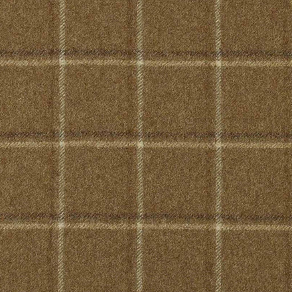 Sand with  with Brown & Ecru Plaid Check Coating