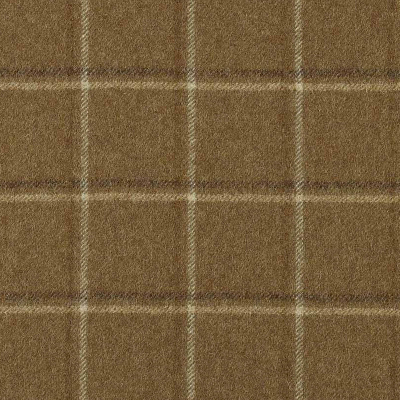 Sand with  with Brown & Ecru Plaid Check Coating