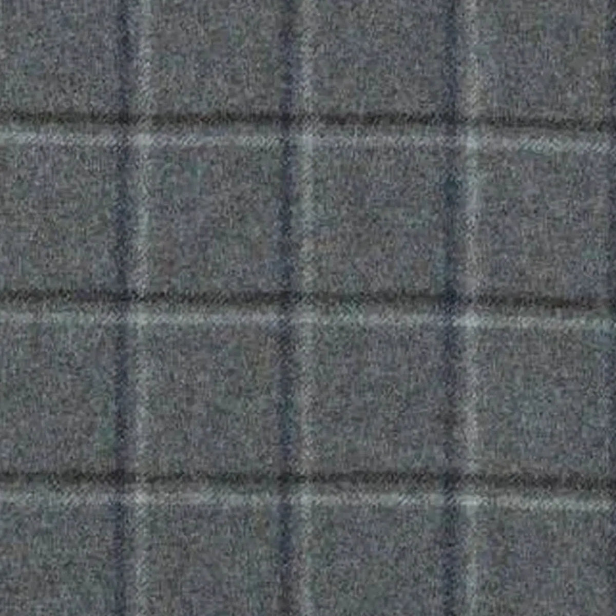 Blue with Brown & Grey Plaid Check Coating