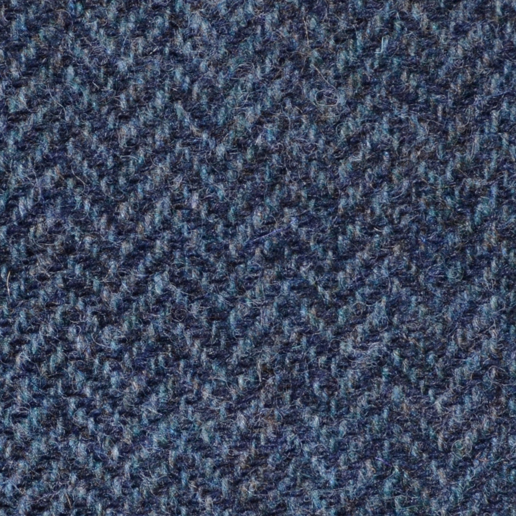 Blue/Grey Herringbone Shetland Tweed