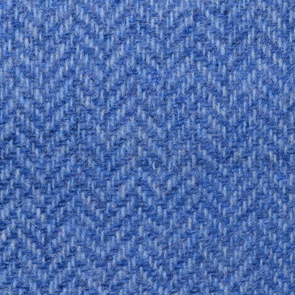 Light Blue Herringbone Shetland Tweed