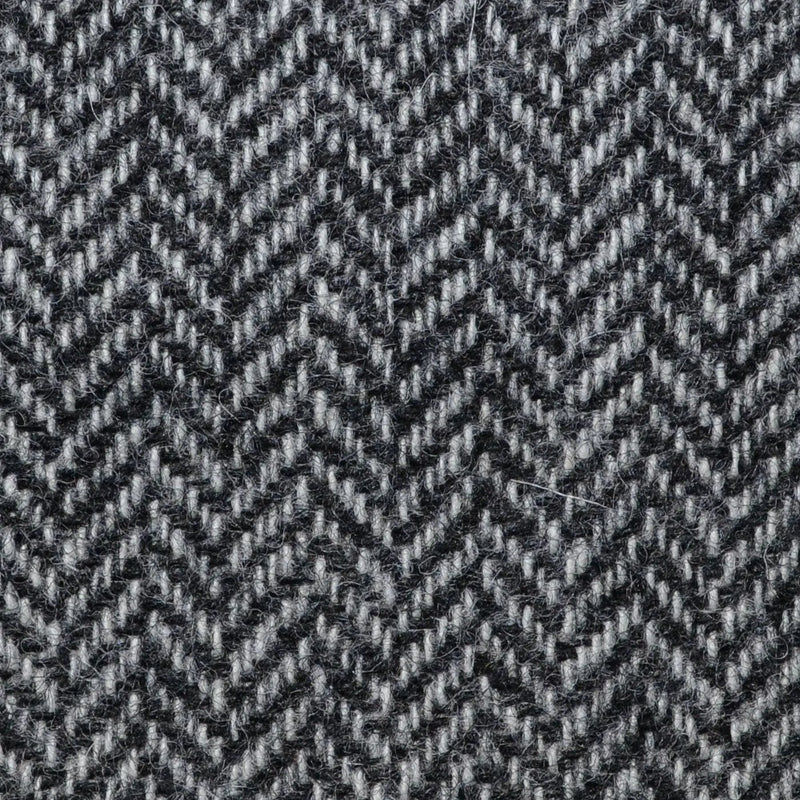 Light Grey Herringbone Shetland Tweed