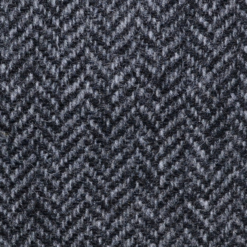 Medium Grey Herringbone Shetland Tweed