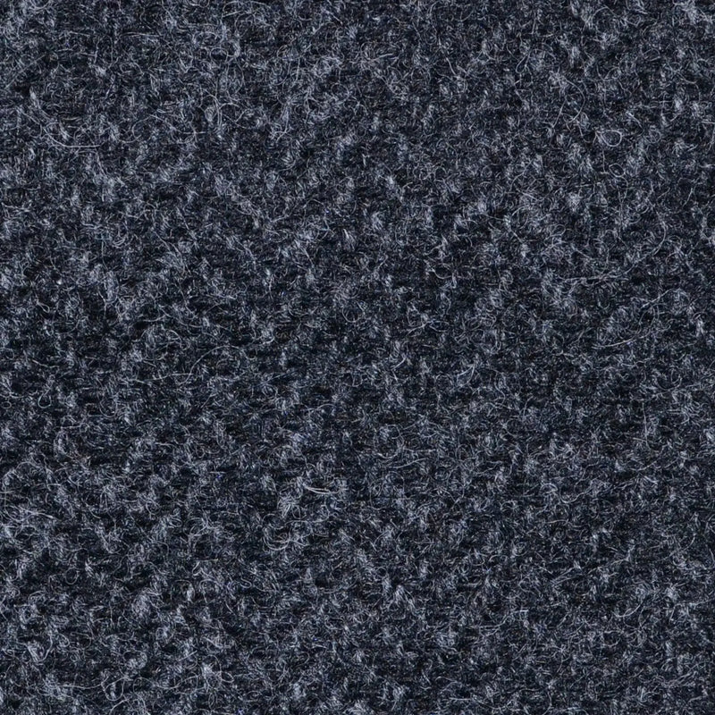 Dark Grey Herringbone Shetland Tweed