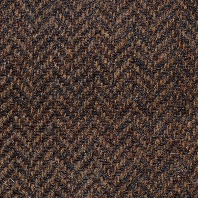 Medium Brown Herringbone Shetland Tweed