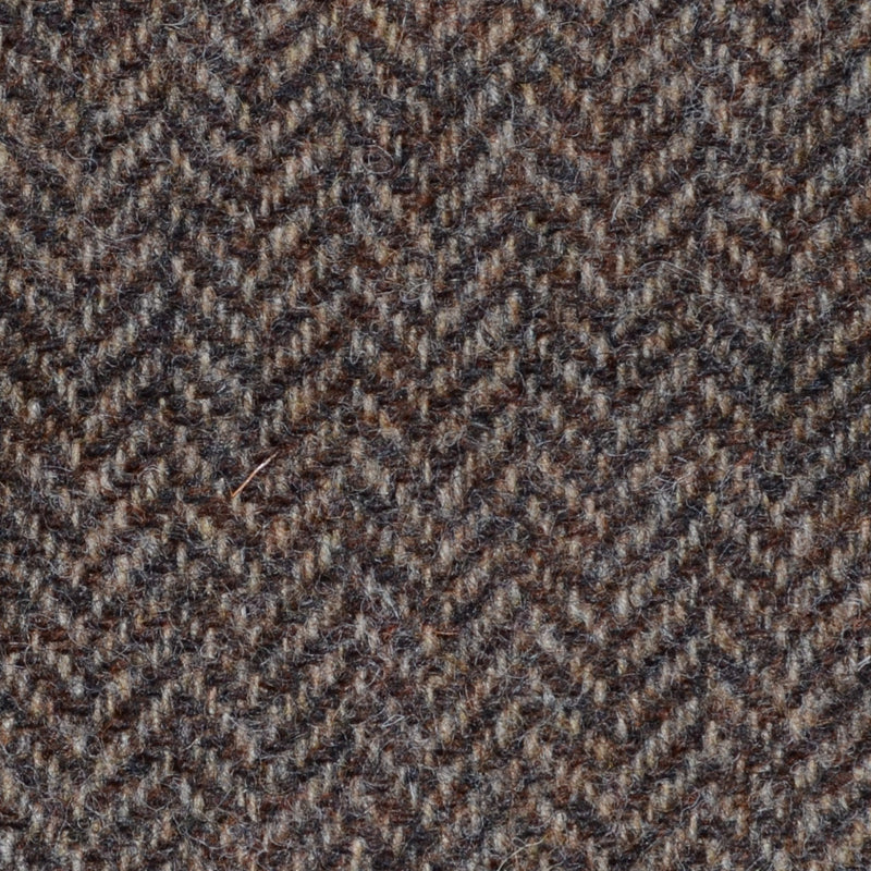 Brown Herringbone Shetland Tweed