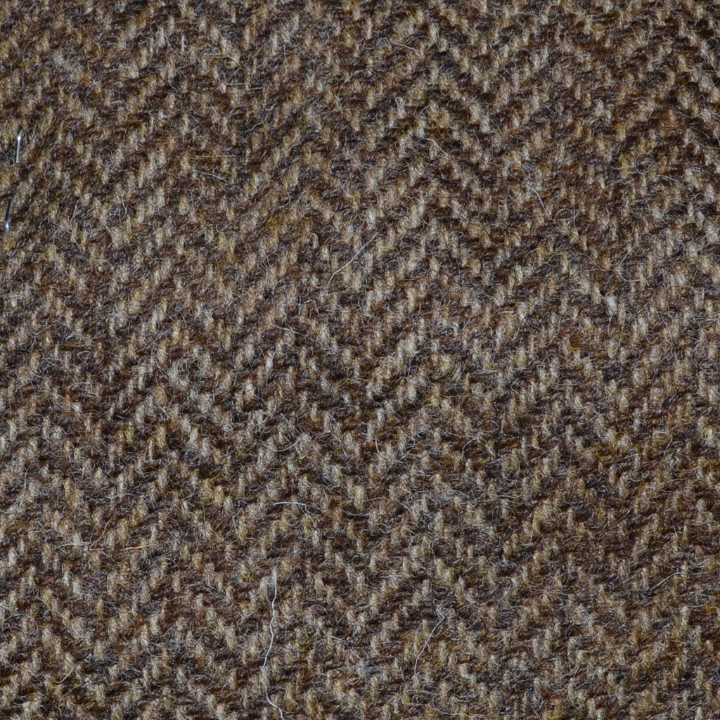 Light Brown Herringbone Shetland Tweed
