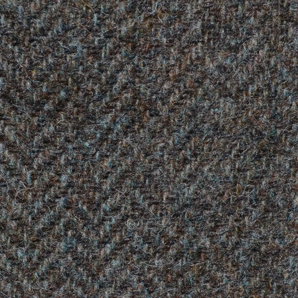 Vintage Green Herringbone Shetland Tweed