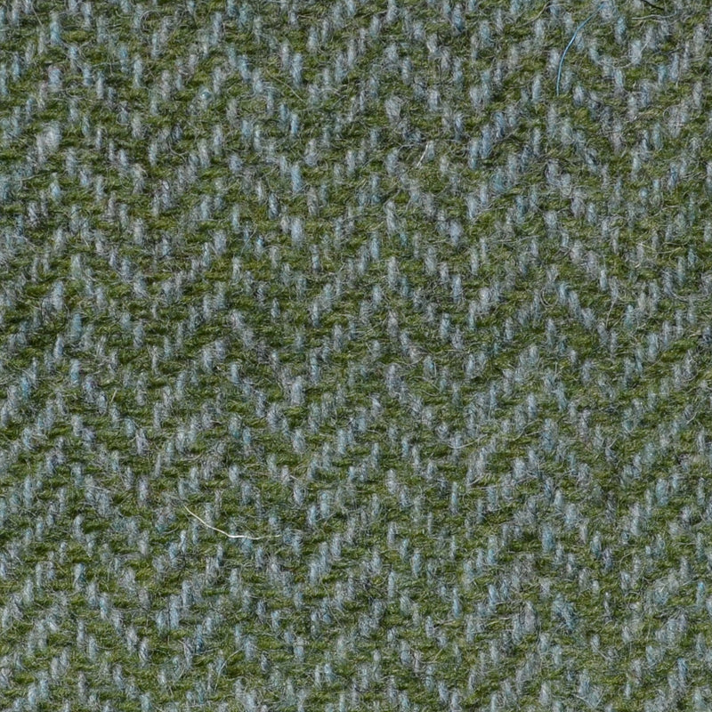 Green Herringbone Shetland Tweed