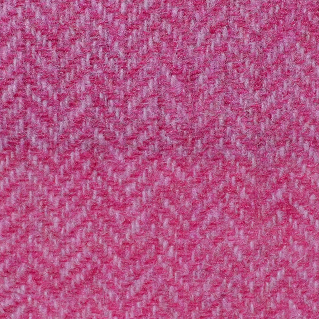 Pink Herringbone Shetland Tweed