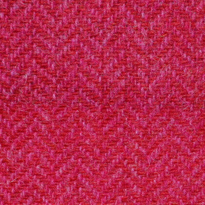 Hot Pink Herringbone Shetland Tweed