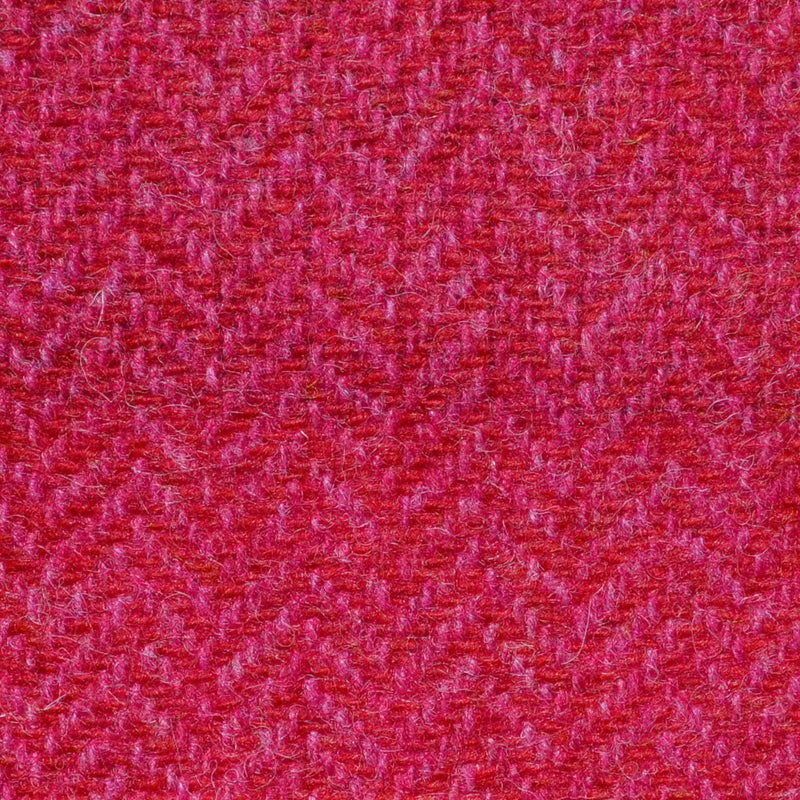 Hot Pink Herringbone Shetland Tweed