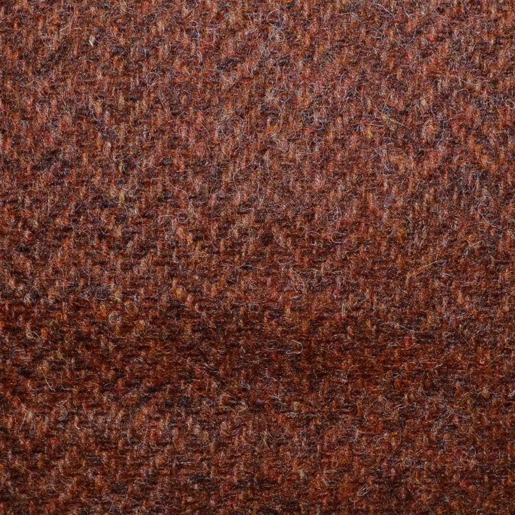 Burnt Orange Herringbone Shetland Tweed