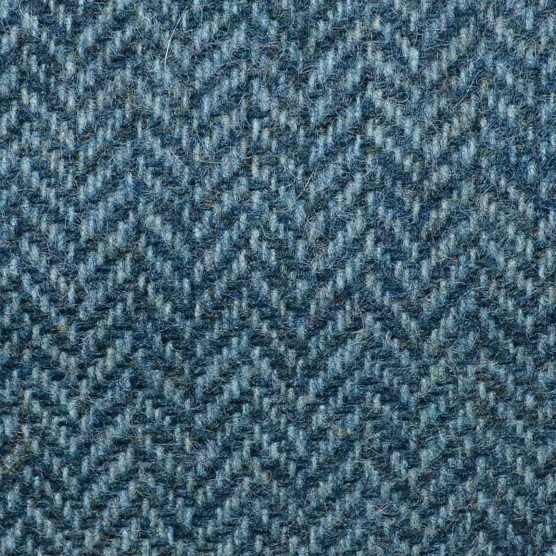 Steel Blue Herringbone Shetland Tweed