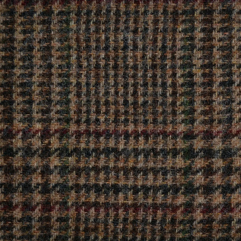 Brown with Green and Red Check Tweed