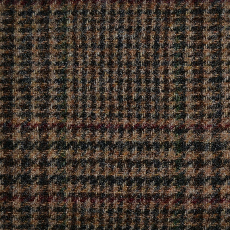 Brown with Green and Red Check Tweed