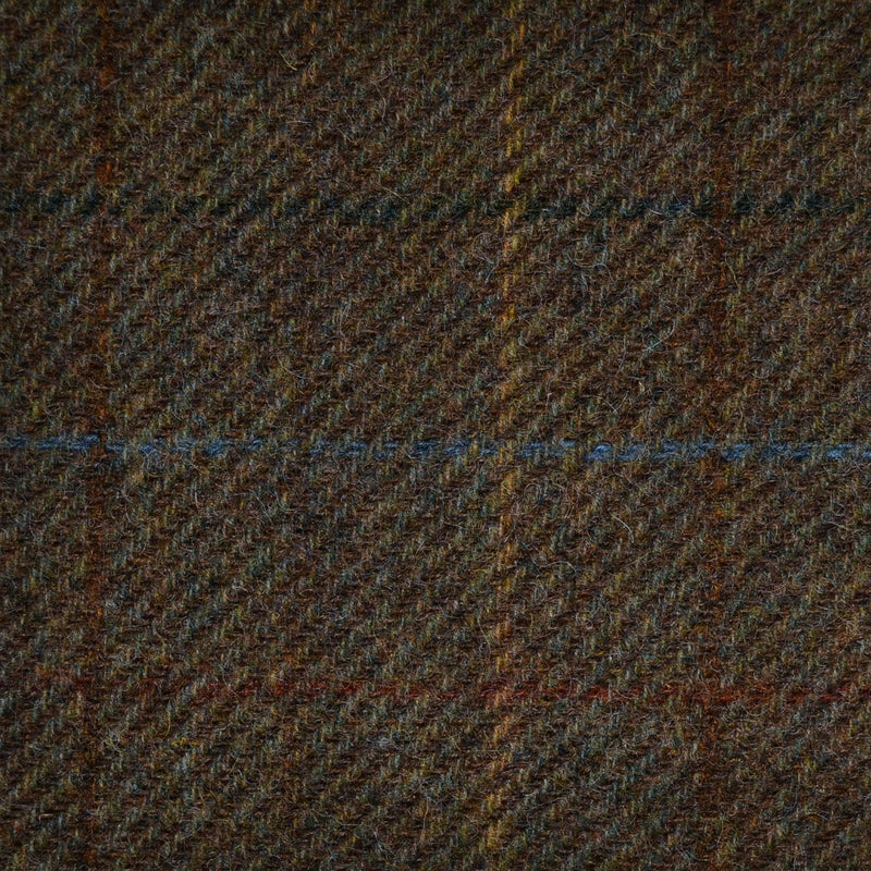Brown with Green, Blue & Yellow Check Tweed