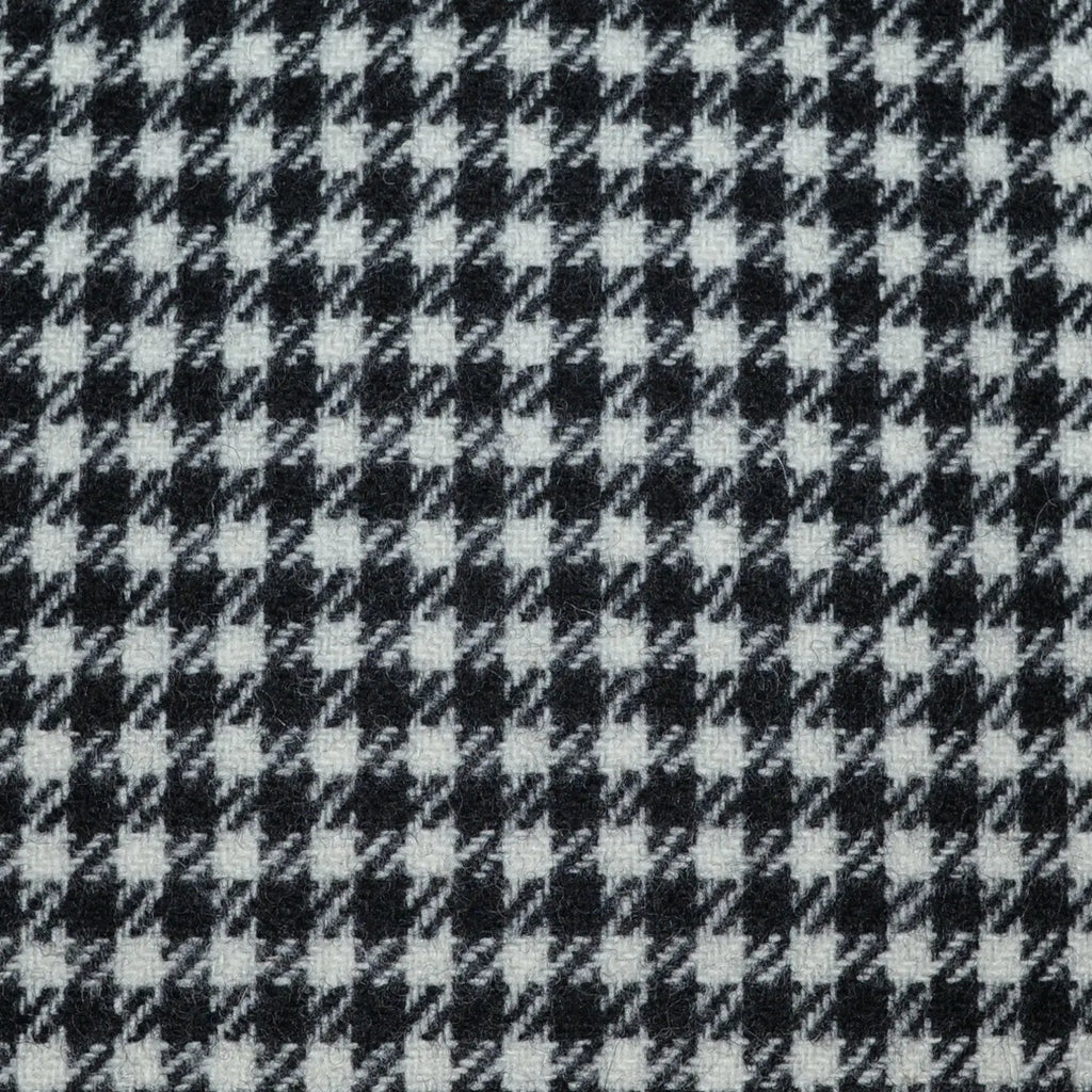 Black and White Dogtooth Check Tweed