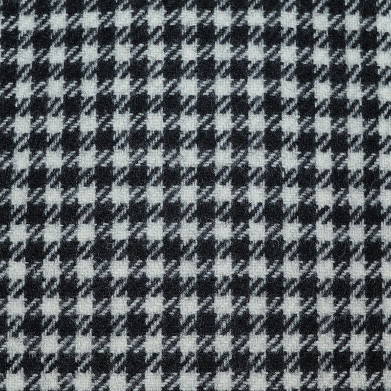 Black and White Dogtooth Check Tweed