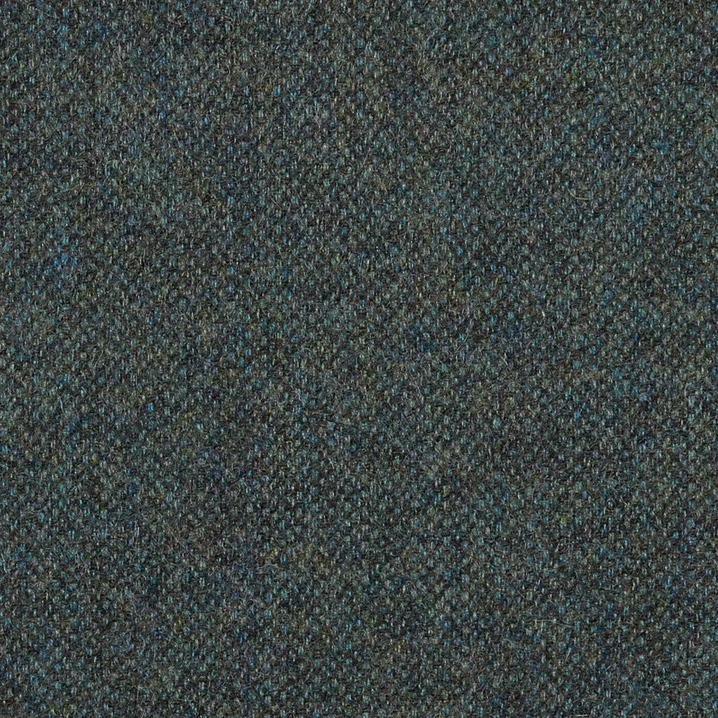 Green, Brown and Blue Barley Corn Weave All Wool Tweed